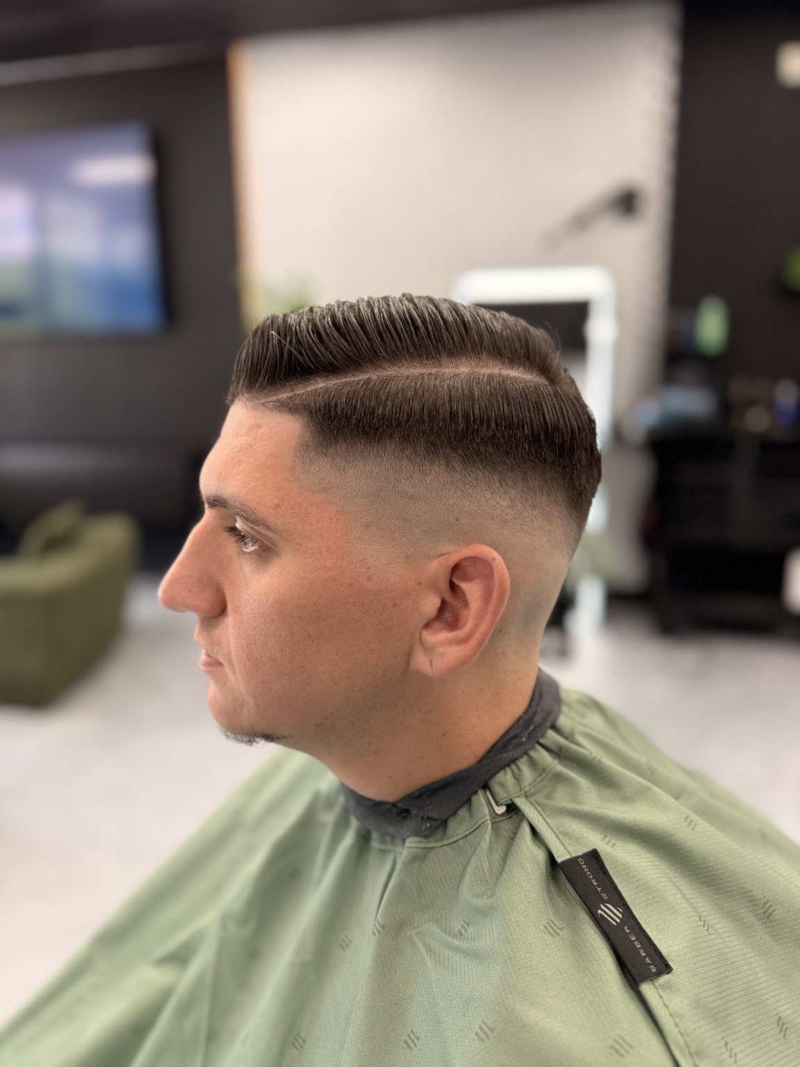 Haircut detail at Velmor Barbers